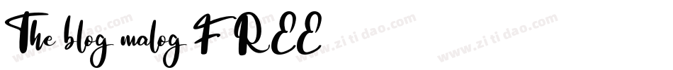The blog malog FREE字体转换
